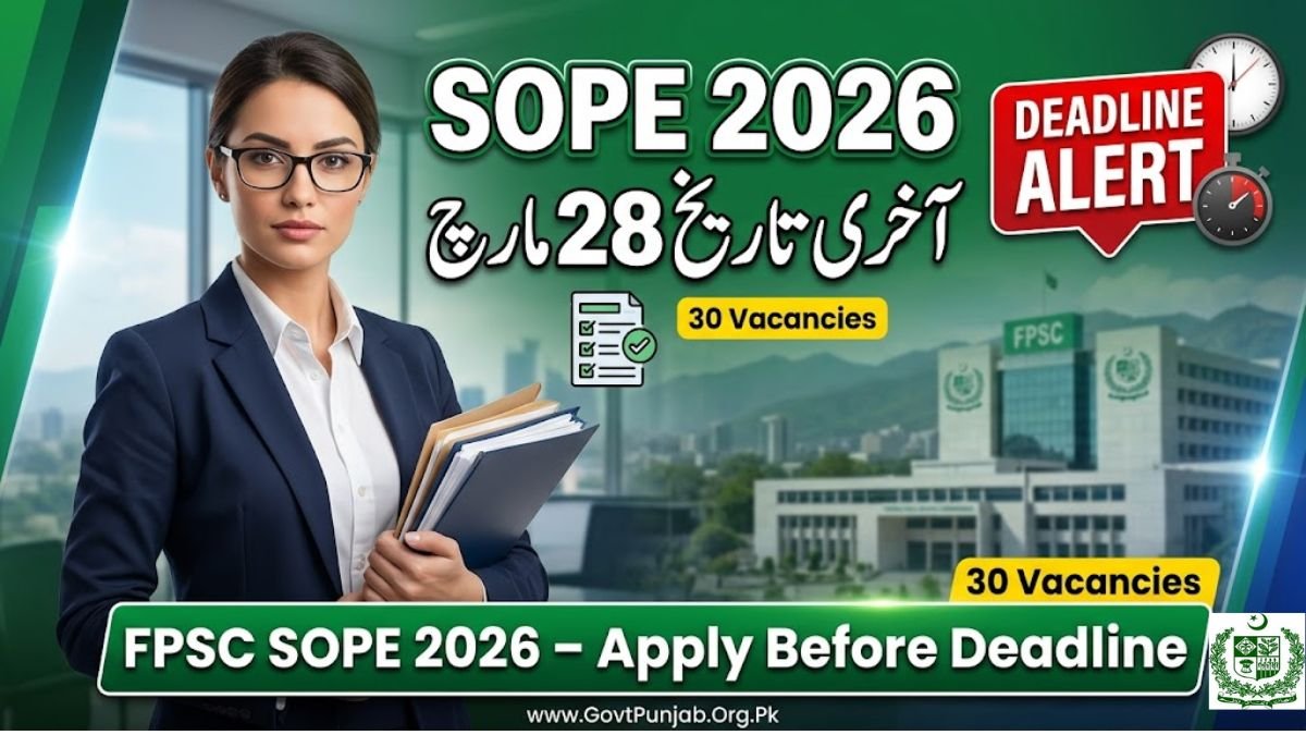 Section Officer SOPE Exam 2026 - FPSC Jobs Apply OnlineSection Officer SOPE Exam 2026 - FPSC Jobs Apply Online