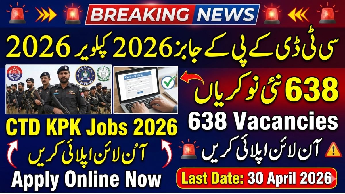 CTD KPK Police Jobs 2026 ETEA Apply Online