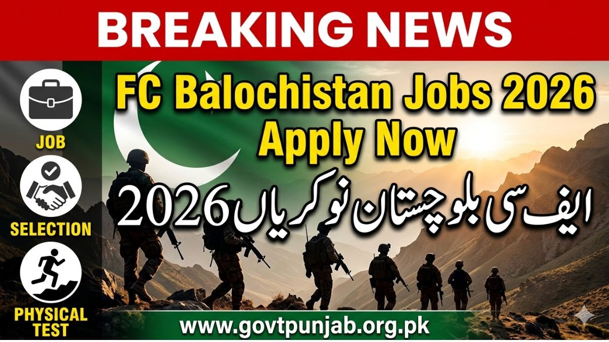 FC Balochistan Jobs 2026 Online Apply – FC Balochistan South Batch 77 Recruitment