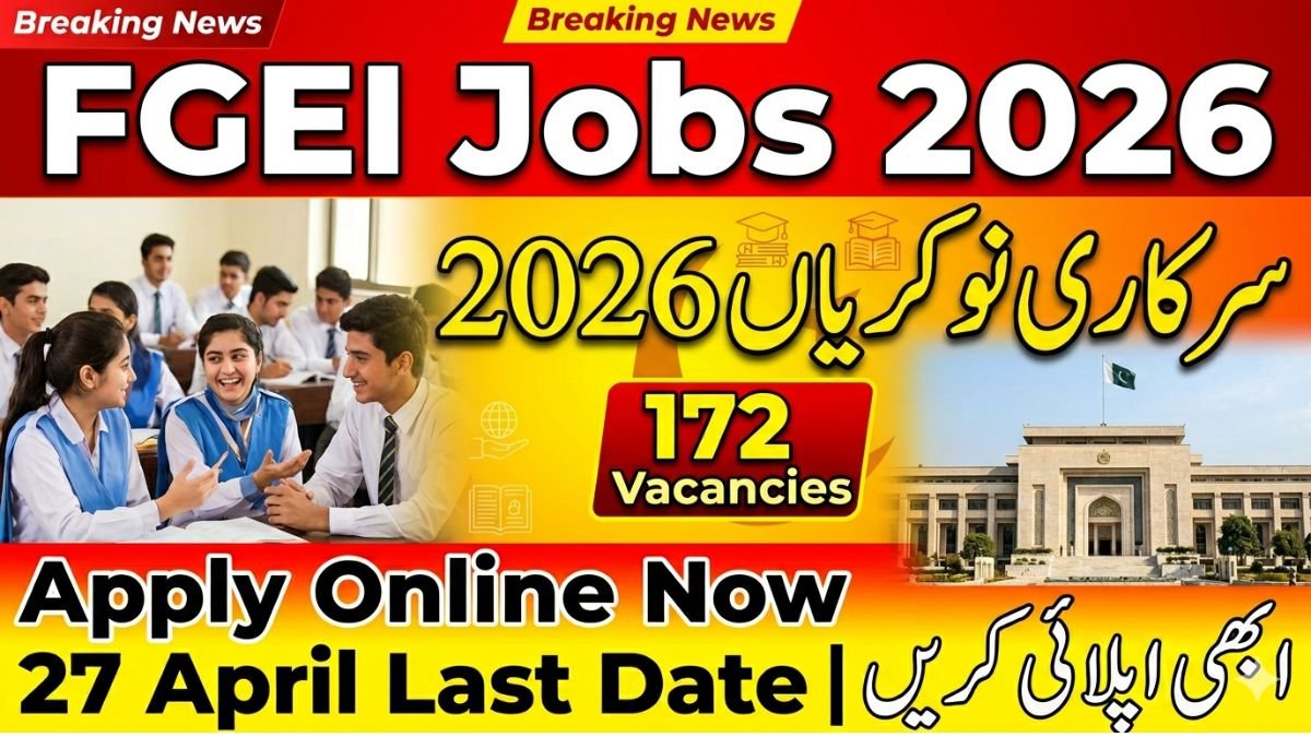 FGEI Jobs 2026 Apply Online - induction.fgei.gov.pk
