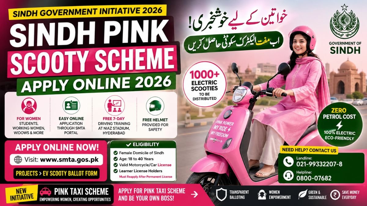 Sindh Scooty Scheme Apply Online 2026 - evscooty.smta.gos.pk