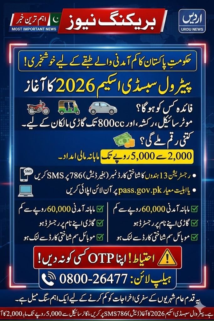 how to get petrol subsidy in pakistan 2026