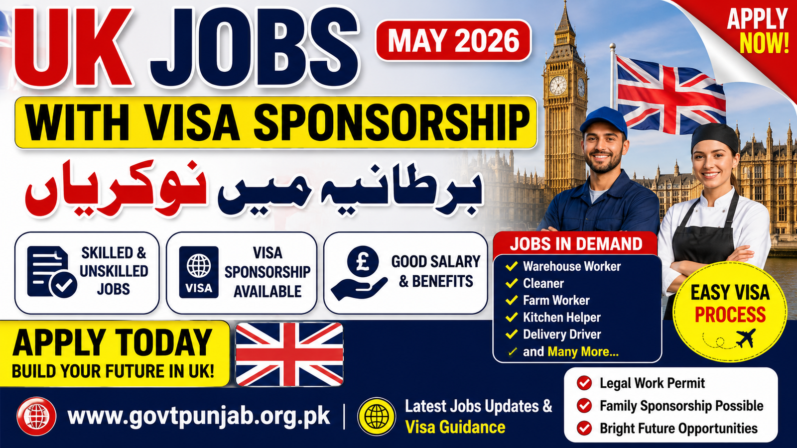 UK Jobs with Visa Sponsorship May 2026
