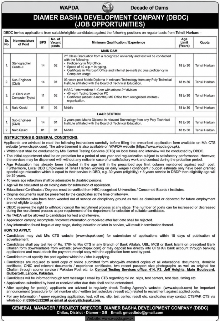 WAPDA Jobs 2026 Apply Online