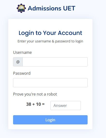 UET Admit Card