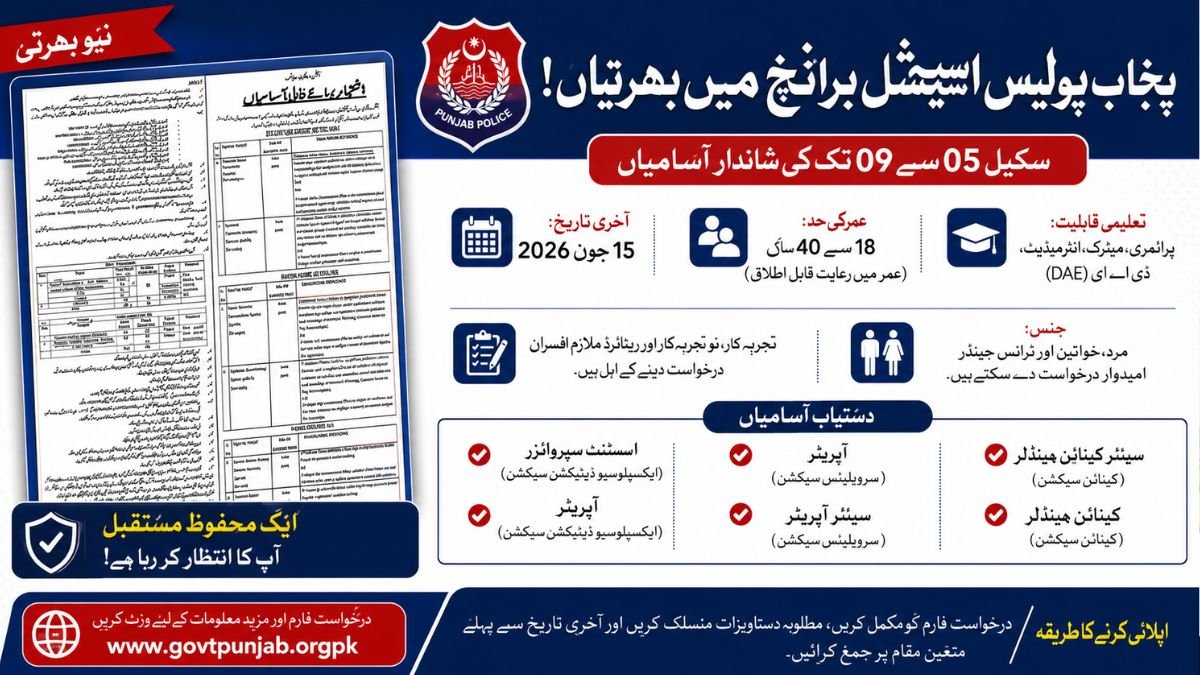 punjabpolice.gov.pk Jobs 2026 Application Form